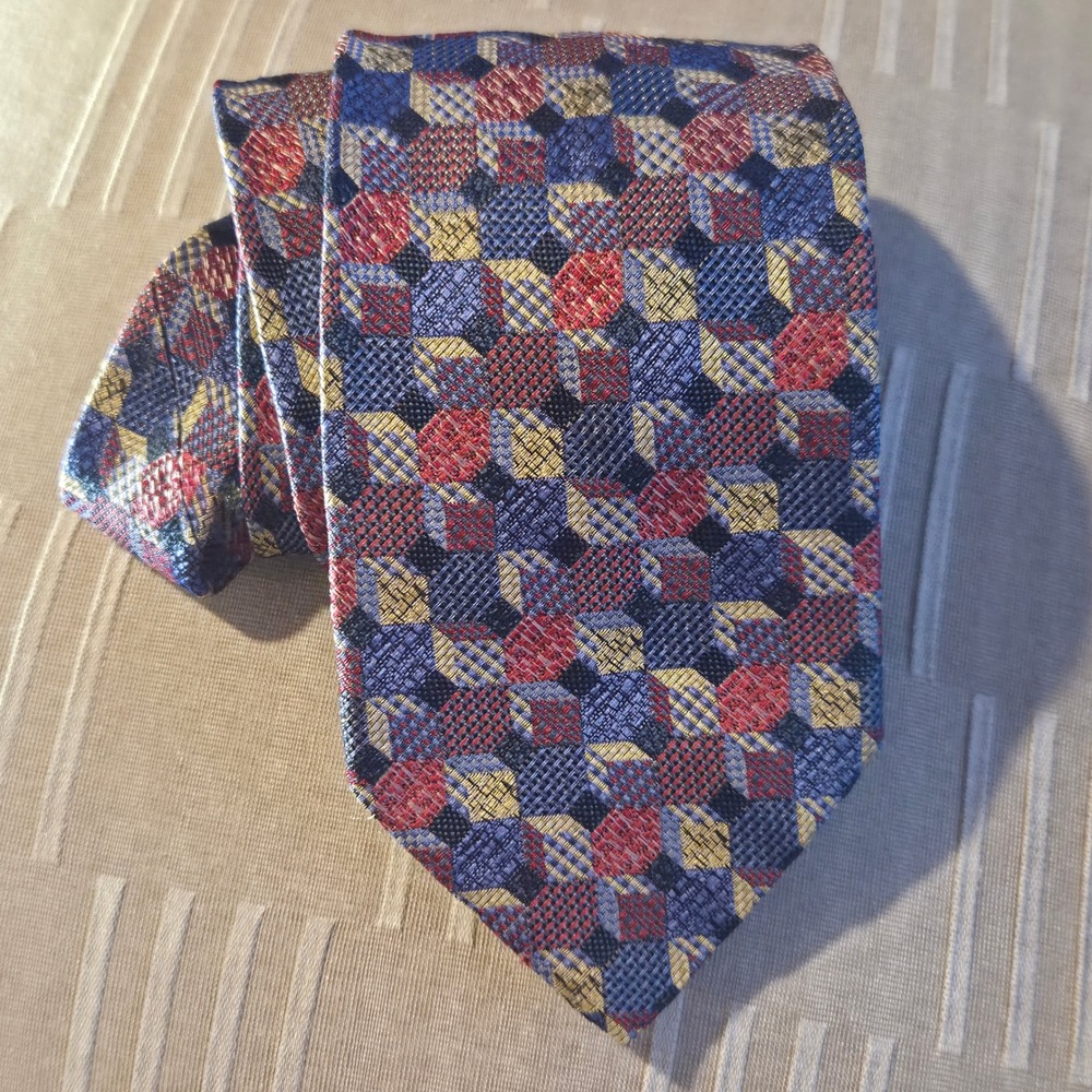 Missoni Cravatte Men's 100% Silk Geometric‎ Pattern Luxury Necktie Made in Italy
